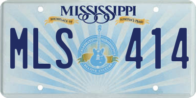 MS license plate MLS414