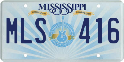 MS license plate MLS416
