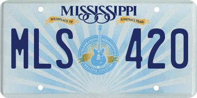 MS license plate MLS420