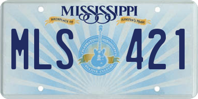 MS license plate MLS421
