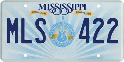 MS license plate MLS422
