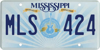 MS license plate MLS424