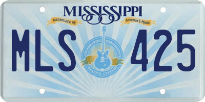 MS license plate MLS425