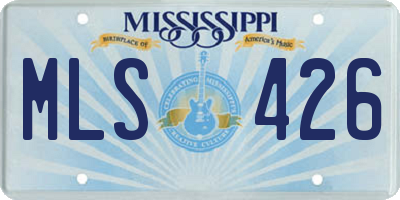 MS license plate MLS426