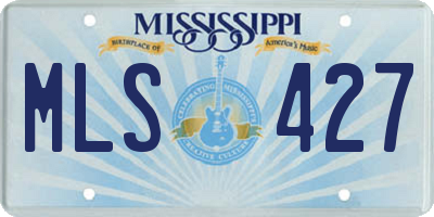 MS license plate MLS427