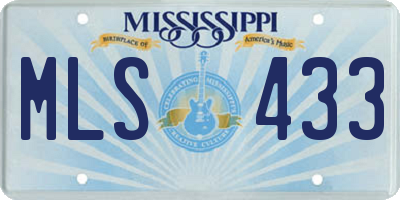 MS license plate MLS433