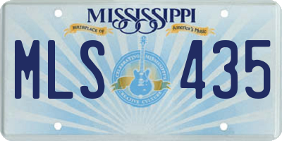 MS license plate MLS435