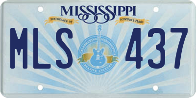MS license plate MLS437