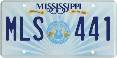 MS license plate MLS441