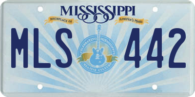 MS license plate MLS442