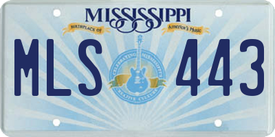 MS license plate MLS443