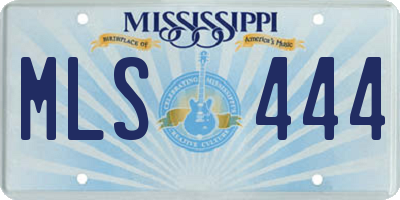 MS license plate MLS444