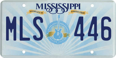 MS license plate MLS446