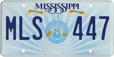 MS license plate MLS447