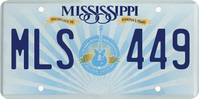 MS license plate MLS449