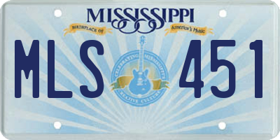 MS license plate MLS451