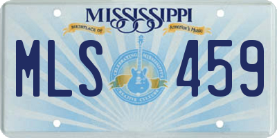 MS license plate MLS459