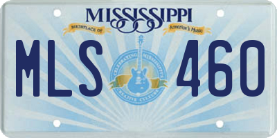 MS license plate MLS460