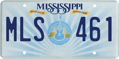 MS license plate MLS461
