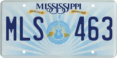 MS license plate MLS463