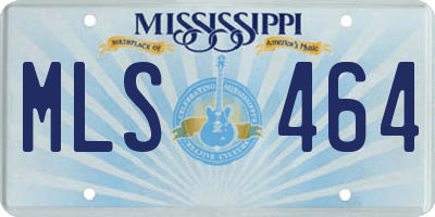 MS license plate MLS464