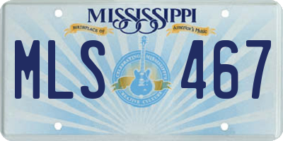 MS license plate MLS467