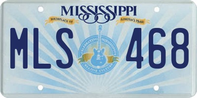 MS license plate MLS468