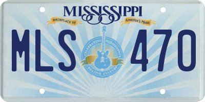 MS license plate MLS470