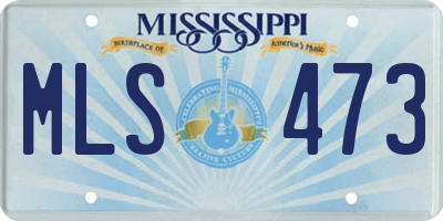 MS license plate MLS473