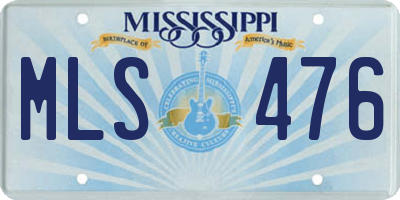 MS license plate MLS476