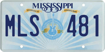 MS license plate MLS481