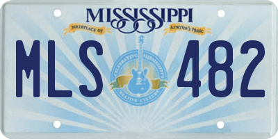 MS license plate MLS482