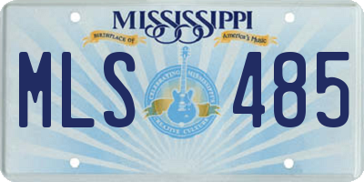 MS license plate MLS485
