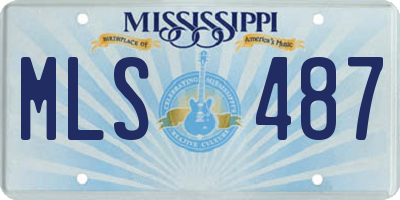 MS license plate MLS487