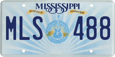 MS license plate MLS488