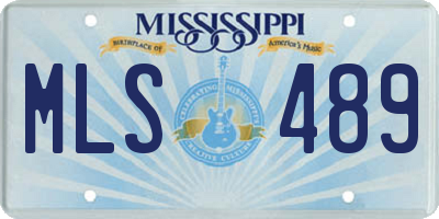 MS license plate MLS489