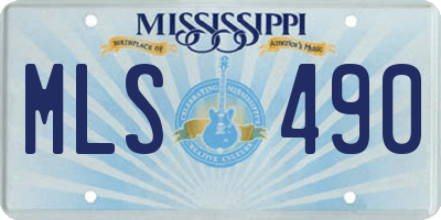 MS license plate MLS490