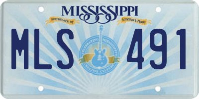 MS license plate MLS491