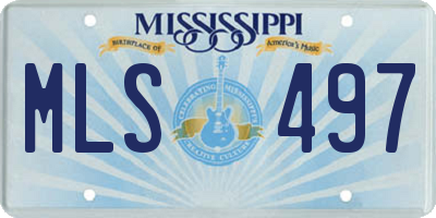 MS license plate MLS497