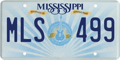MS license plate MLS499