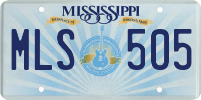 MS license plate MLS505