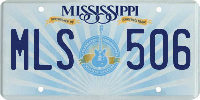 MS license plate MLS506