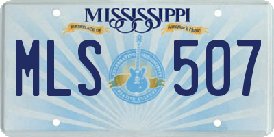 MS license plate MLS507