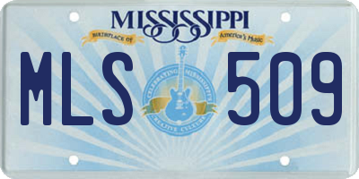 MS license plate MLS509