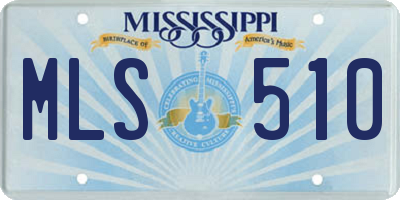 MS license plate MLS510