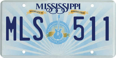 MS license plate MLS511
