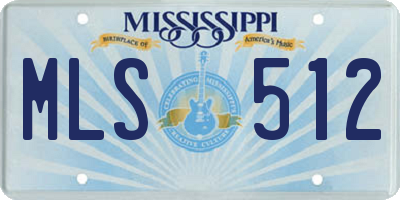 MS license plate MLS512
