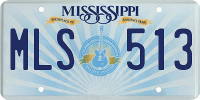 MS license plate MLS513