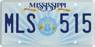 MS license plate MLS515