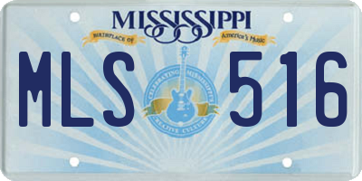 MS license plate MLS516